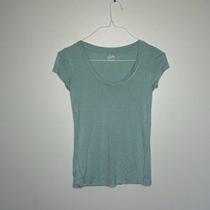 LOFT Short Sleeve Scoop Neck Tee in Seafoam Green